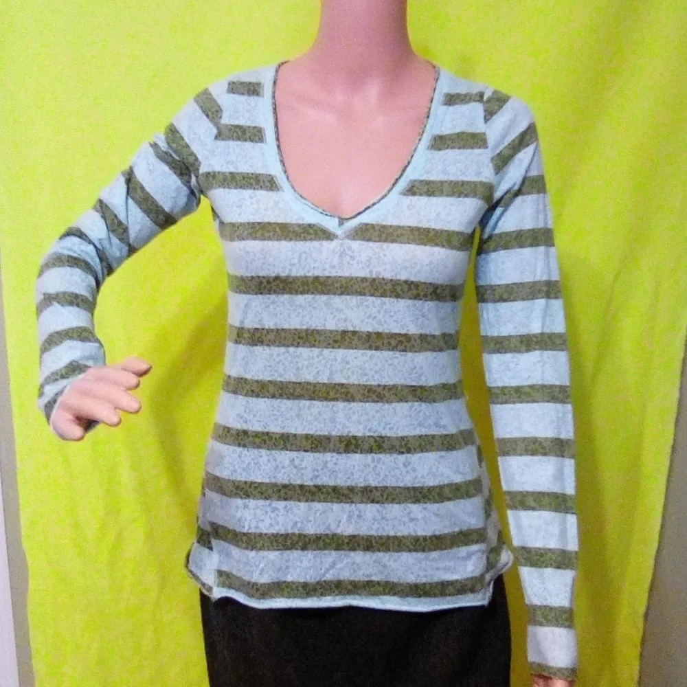 Free People Sheer Striped Top